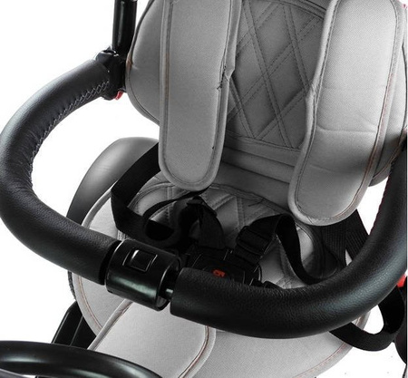 Rowerek trójkołowy dla dzieci wózek spacerówka z daszkiem PRO800 czerwony