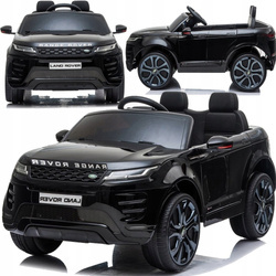 Samochód na akumulator Range Rover Evoque czarny elektryczny Auto pojazd dla dzieci światła LED 2 silniki 45W