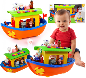 Interaktywny edukacyjny statek ze zwierzątkami zabawka Arka Noego Dumel dla dzieci w wersji polskiej DD31880