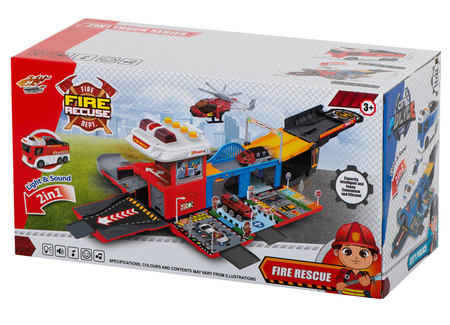 Duży rozkładany transporter Wóz Policyjny Parking Policja Garaż dla dzieci z akcesoriami