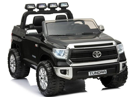 Czarna Toyota Tundra samochód elektryczny auto na akumulator dla dzieci 2 silniki dźwięk światła LED