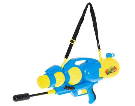 Duży pistolet na wodę dla dzieci Wyrzutnia wodna Broń na wodę Sikawka XXL 2400ML niebieski