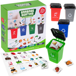 Segregacja śmieci + karty - gra logiczna