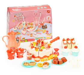 Zestaw urodzinowy na przyjęcie Tort do krojenia dla dzieci 82 elementy