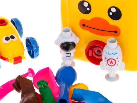 Zestaw aerodymnamiczna wyrzutnia samochodów na balony Kaczka