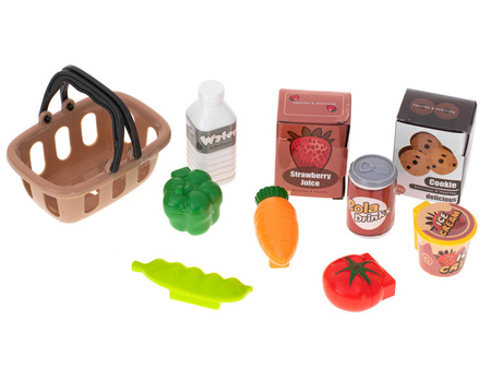 Zabawkowa kasa fiskalna sklepowa dla dzieci koszyk waga mikrofon