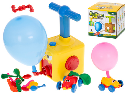 Zestaw aerodymnamiczna wyrzutnia samochodów na balony 16elem.