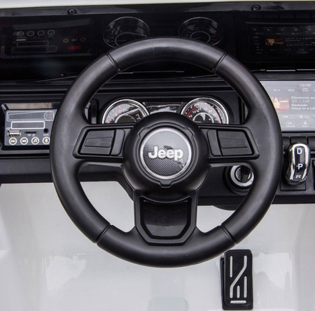 Samochód na akumulator Jeep Wrangler Rubicon pomarańczowy elektryczny Auto dla dzieci 2 silniki światła LED