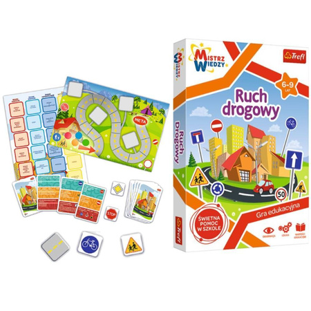 Gra edukacyjna Ruch drogowy dla dzieci Mistrz Wiedzy Trefl