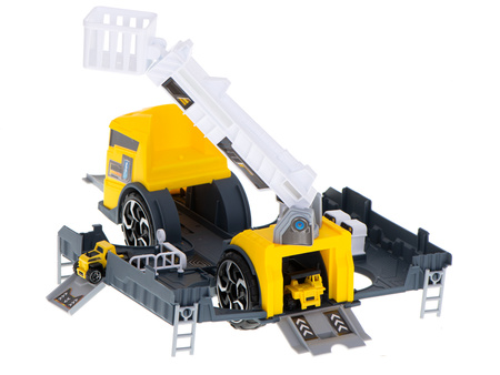 Duży transporter Ciężarówka dla dzieci Laweta Parking z zestawem samochodów Auta 2w1