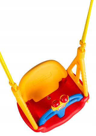 Huśtawka kubełkowa deska barierka dla dzieci plastikowa ogrodowa do domu ogrodu 3w1 Ecotoys