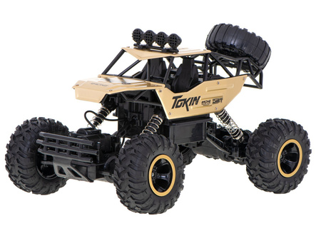 Duży samochód terenowy zdalnie sterowany RC Auto Rock Crawler 1:12 4WD złoty