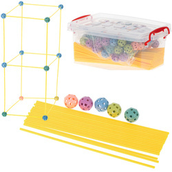 Duże Klocki konstrukcyjne - Rurki + łączniki - 320 elem