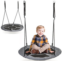 Huśtawka ogrodowa dla dzieci Bocianie gniazdo Ecotoys 100cm szara MIR6001 GRAY