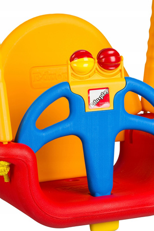 Huśtawka kubełkowa deska barierka dla dzieci plastikowa ogrodowa do domu ogrodu 3w1 Ecotoys