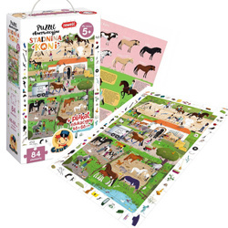 CzuCzu Puzzle obserwacyjne Stadnina koni 84 elem + plakat