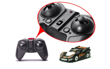 Samochód zdalnie sterowany Defier Climbing Car Auto RC na pilota Jeździ po ścianach pomarańczowy