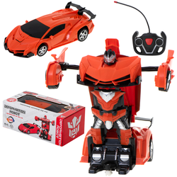Samochód zdalnie sterowany Robot 2w1 Autobot Transformacja Auto na pilota RC pomarańczowy