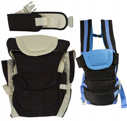 Wielofunkcyjne nosidełko dla dzieci z kieszenią i regulacją beżowe 0-30msc 4w1