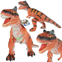 Duży dinozaur na baterie dla dzieci dźwięki ryczy Tyranozaur pomarańczowy