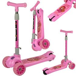 Trójkołowa hulajnoga balansowa dla dzieci różowa świecące koła LED