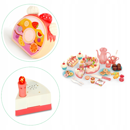 Zestaw urodzinowy na przyjęcie Tort do krojenia dla dzieci 82 elementy