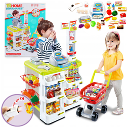 Sklep supermarket dla dzieci kasa fiskalna żółty