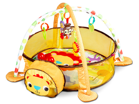 Wielofunkcyjna mata edukacyjna dla dzieci kojec lew piłki piłeczki maskotki Ecotoys