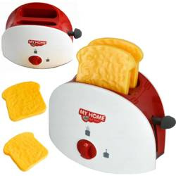 Zabawkowy toster dla dzieci opiekacz z wyskakującymi tostami