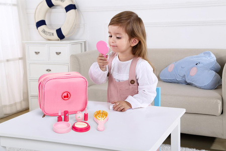 Zestaw piękności drewniane kosmetyki dla dzieci kosmetyczka 6 akcesoriów Ecotoys