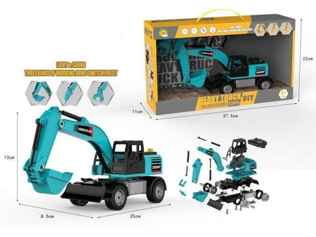 Zestaw majsterkowicza koparka do skręcania i rozkręcania dla dzieci 72 el