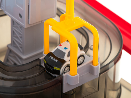 Interaktywny tor samochodowy z przeszkodami dla dzieci 3 samochody Wyścigi pojazdów Światło LED