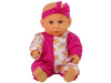 Lalka bobas w piżamce z akcesoriami dla dzieci butelka nocnik ciemnoróżowa 24 cm