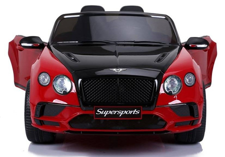 Samochód na akumulator auto dla dzieci Bentley Supersports JE1155 elektryczny czerwony światła LED otwierane drzwi