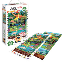 CzuCzu Puzzle Obserwacyjne Dinozaury 60 elem. + plakat 48x68