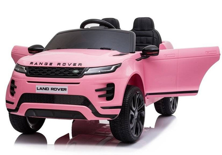 Samochód na akumulator Range Rover Evoque pojazd elektryczny Auto dla dzieci światła LED 2 silniki różowy pilot