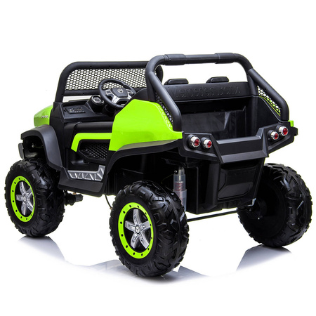 Auto na akumulator Mercedes Unimog duży samochód dla dzieci 4 silniki zielony światła LED