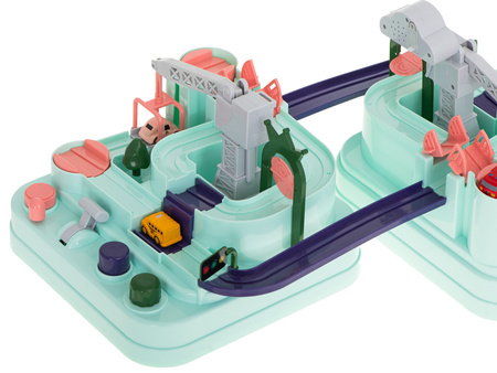 Interaktywny tor samochodowy z przeszkodami dla dzieci 4 samochody Zestaw dla 2 osób