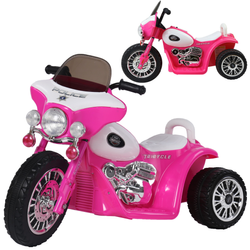 Policyjny motocykl elektryczny Motor na akumulator dla dzieci Dwa biegi różowy JT568
