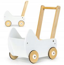 Drewniany wózek dla lalek chodzik pchacz Ecotoys ESC-W-0173