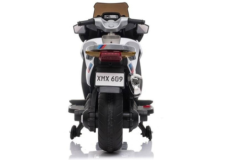 Motor motocykl elektryczny dla dzieci pojazd na akumulator biały XMX609 światła LED