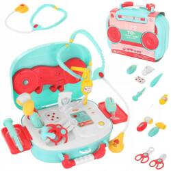 Zestaw małego lekarza doktora dla dzieci walizka akcesoria 13 elementów