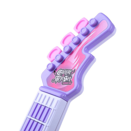 Gitara elektryczna dla dziewczynki Zestaw muzyczny z okularami i mikrofonem 