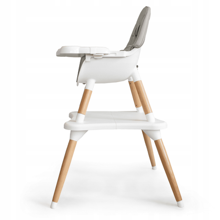 Krzesełko fotelik ze stoliczkiem do karmienia dzieci szare Ecotoys B0017-6 GRAY