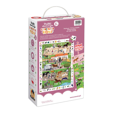 CzuCzu Puzzle obserwacyjne Stadnina koni 84 elem + plakat