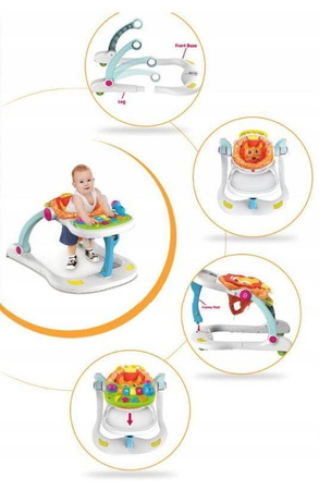 Zabawka wielofunkcyjna dla dziecka pchacz chodzik krzesełko do karmienia