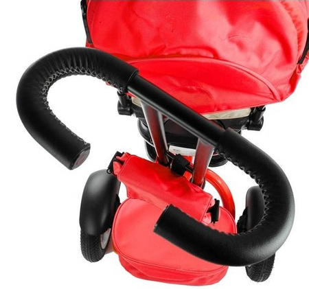 Rowerek trójkołowy dla dzieci wózek spacerówka z daszkiem PRO800 czerwony