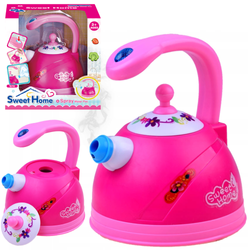 Różowy interaktywny czajnik z pojemnikiem na wodę dla dziewczynki Zabawa w kuchnię