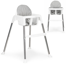 Krzesełko Fotelik do karmienia z tacką dla dzieci 2w1 Ecotoys HC-135 WHITE