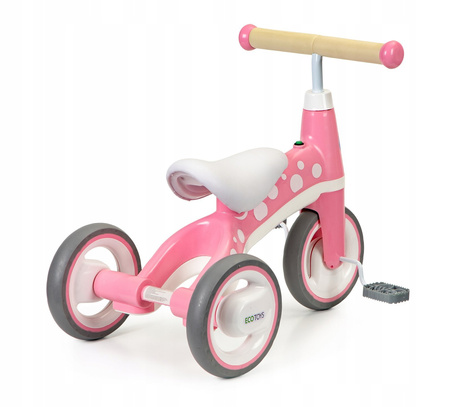 Rowerek biegowy z pedałami Rower trójkołowy dla dzieci Ecotoys różowy LC-V1850 PINK